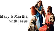 Mary and Martha with Jesus